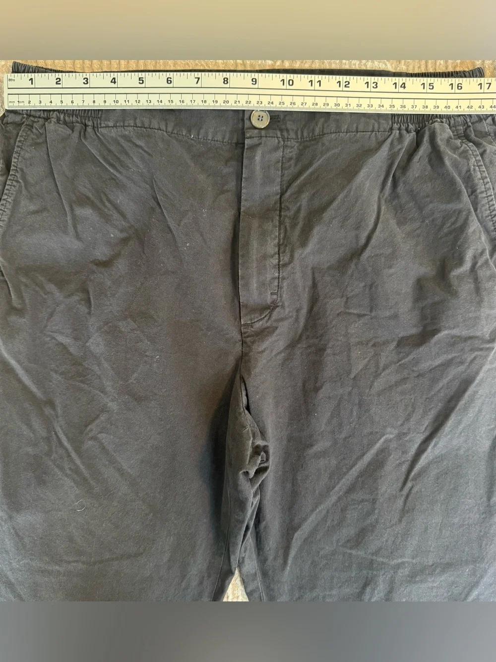 Gucci Mens Charcoal Gray Cotton Pants Size 34 IT 50 Made In Italy Luxury Elastic